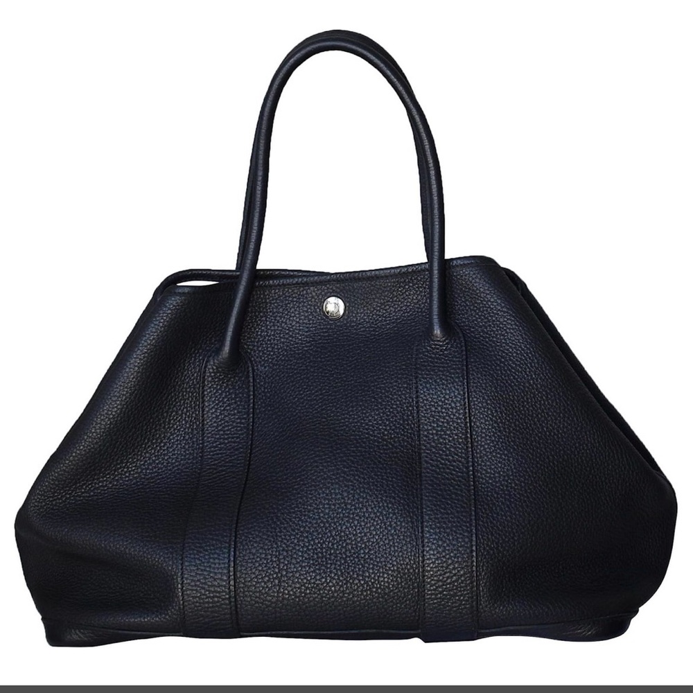 Hermes Elegant Black Leather Tote